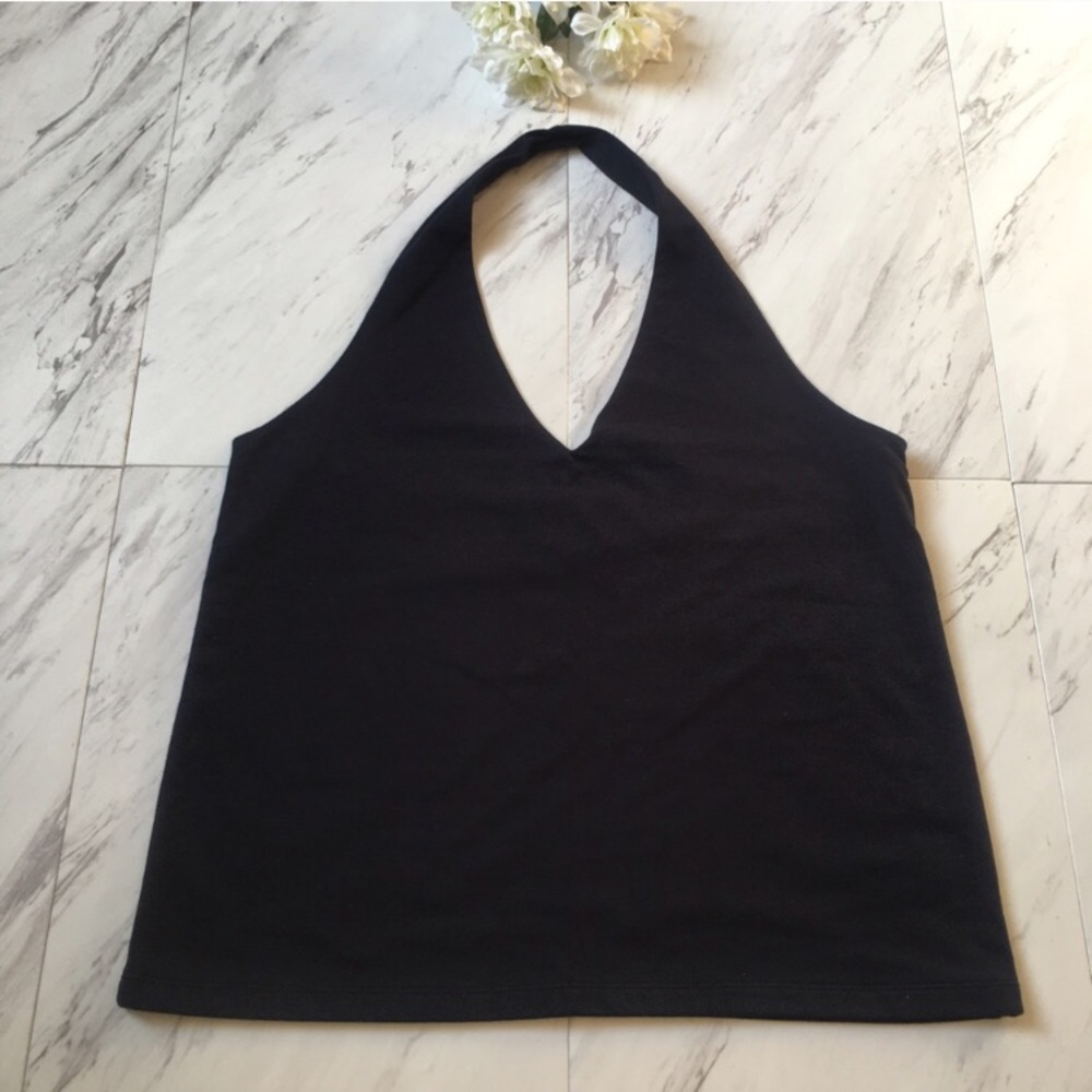 CHAPS Est. 1978 | Dark Blue Halter Top Crop Top